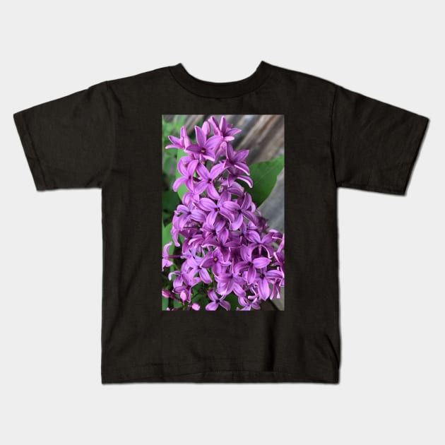 Purple Fragrant Lilac Heaven Kids T-Shirt by Photomersion